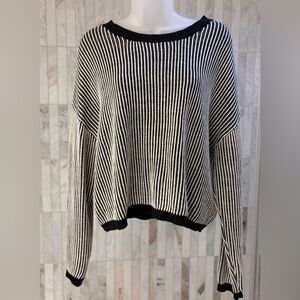 By TogetherBlack and White Striped Sweater